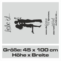 Wandaufkleber Wandtattoo Aufkleber Wand Liebe ist.. Endlosschleife Wunschnamen Ehepartner Verliebte Sprüche Familie Worte Herz