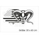 Pick Up Dodge RAM Amerika Flagge Widder Skull Muscle Car Aufkleber SET Auto Tattoo Car Style Sticker