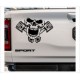 Pick Up Dodge RAM Totenkopf Kolben Fun  Muscle Car Aufkleber SET Auto Tattoo Car Style Sticker