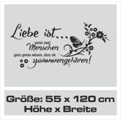 Wandaufkleber Wandtattoo Aufkleber Wand Liebe ist.. Endlosschleife Wunschnamen Ehepartner Verliebte Sprüche Familie Worte Herz