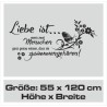 Wandaufkleber Wandtattoo Aufkleber Wand Liebe ist.. Endlosschleife Wunschnamen Ehepartner Verliebte Sprüche Familie Worte Herz
