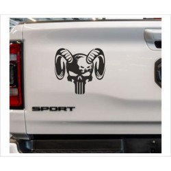 Pick Up Dodge RAM Punisher Widder Skull Muscle Car Aufkleber SET Auto Tattoo Car Style Sticker