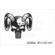 Pick Up Dodge RAM Punisher Widder Skull Muscle Car Aufkleber SET Auto Tattoo Car Style Sticker