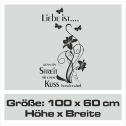 Wandaufkleber Wandtattoo Aufkleber Wand Liebe ist.. Endlosschleife Wunschnamen Ehepartner Verliebte Sprüche Familie Worte Herz