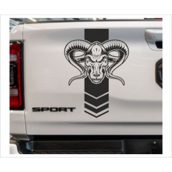 Pick Up Dodge RAM Widder Rennstreifen Viper Muscle Car Aufkleber Auto Tattoo Car Style Sticker