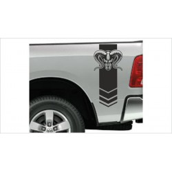 Pick Up Dodge RAM Widder Rennstreifen Viper Muscle Car Aufkleber SET Auto Tattoo Car Style Sticker