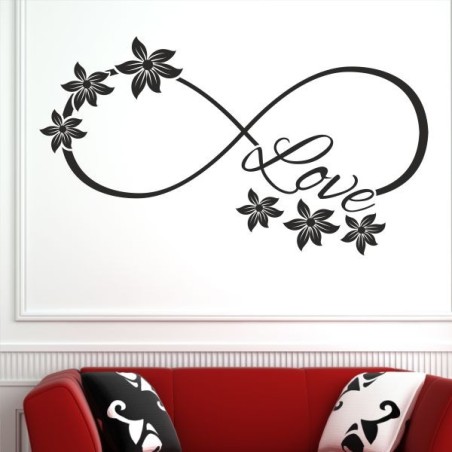 Wandaufkleber Wandtattoo Aufkleber Wand Liebe ist.. Endlosschleife Wunschnamen Ehepartner Verliebte Sprüche Familie Worte Herz