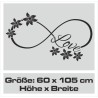 Wandaufkleber Wandtattoo Aufkleber Wand Liebe ist.. Endlosschleife Wunschnamen Ehepartner Verliebte Sprüche Familie Worte Herz