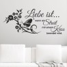 Wandaufkleber Wandtattoo Aufkleber Wand Liebe ist.. Endlosschleife Wunschnamen Ehepartner Verliebte Sprüche Familie Worte Herz