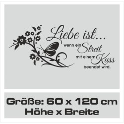 Wandaufkleber Wandtattoo Aufkleber Wand Liebe ist.. Endlosschleife Wunschnamen Ehepartner Verliebte Sprüche Familie Worte Herz