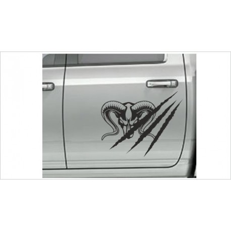 Pick Up Dodge RAM Widder Kratzer Kralle Viper Muscle Car Aufkleber SET Auto Tattoo Car Style Sticker