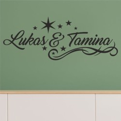 Wandaufkleber Wandtattoo Aufkleber Wand Liebe ist.. Endlosschleife Wunschnamen Ehepartner Verliebte Sprüche Familie Worte Herz