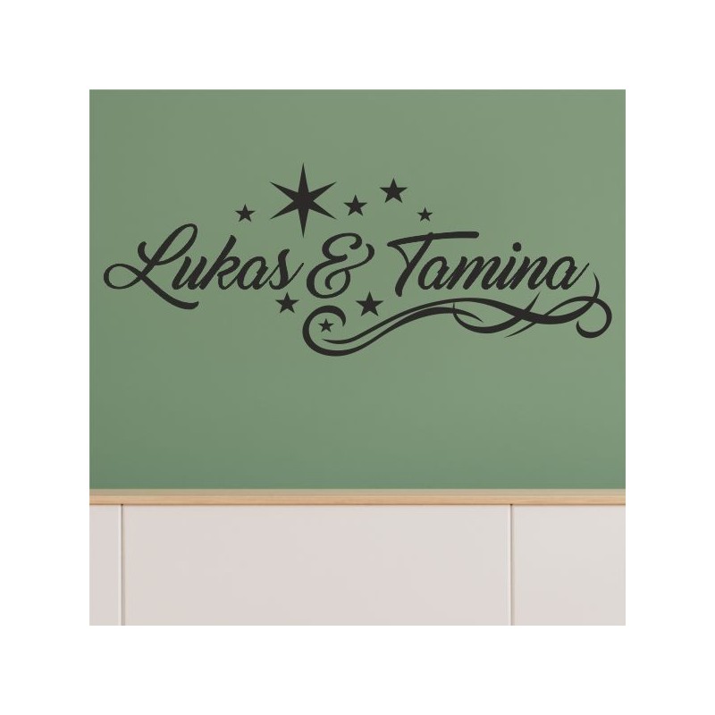 Wandaufkleber Wandtattoo Aufkleber Wand Liebe ist.. Endlosschleife Wunschnamen Ehepartner Verliebte Sprüche Familie Worte Herz