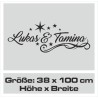 Wandaufkleber Wandtattoo Aufkleber Wand Liebe ist.. Endlosschleife Wunschnamen Ehepartner Verliebte Sprüche Familie Worte Herz