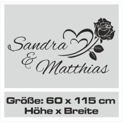 Wandaufkleber Wandtattoo Aufkleber Wand Liebe ist.. Endlosschleife Wunschnamen Ehepartner Verliebte Sprüche Familie Worte Herz