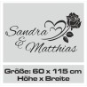 Wandaufkleber Wandtattoo Aufkleber Wand Liebe ist.. Endlosschleife Wunschnamen Ehepartner Verliebte Sprüche Familie Worte Herz