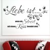 Wandaufkleber Wandtattoo Aufkleber Wand Liebe ist.. Endlosschleife Wunschnamen Ehepartner Verliebte Sprüche Familie Worte Herz