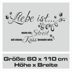 Wandaufkleber Wandtattoo Aufkleber Wand Liebe ist.. Endlosschleife Wunschnamen Ehepartner Verliebte Sprüche Familie Worte Herz