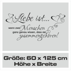 Wandaufkleber Wandtattoo Aufkleber Wand Liebe ist.. Endlosschleife Wunschnamen Ehepartner Verliebte Sprüche Familie Worte Herz