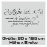 Wandaufkleber Wandtattoo Aufkleber Wand Liebe ist.. Endlosschleife Wunschnamen Ehepartner Verliebte Sprüche Familie Worte Herz