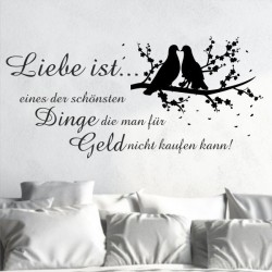 Wandaufkleber Wandtattoo Aufkleber Wand Liebe ist.. Endlosschleife Wunschnamen Ehepartner Verliebte Sprüche Familie Worte Herz