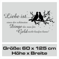Wandaufkleber Wandtattoo Aufkleber Wand Liebe ist.. Endlosschleife Wunschnamen Ehepartner Verliebte Sprüche Familie Worte Herz