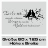 Wandaufkleber Wandtattoo Aufkleber Wand Liebe ist.. Endlosschleife Wunschnamen Ehepartner Verliebte Sprüche Familie Worte Herz