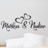 Wandaufkleber Wandtattoo Aufkleber Wand Liebe ist.. Endlosschleife Wunschnamen Ehepartner Verliebte Sprüche Familie Worte Herz