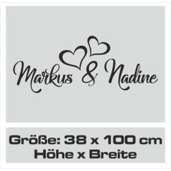 Wandaufkleber Wandtattoo Aufkleber Wand Liebe ist.. Endlosschleife Wunschnamen Ehepartner Verliebte Sprüche Familie Worte Herz