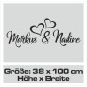 Wandaufkleber Wandtattoo Aufkleber Wand Liebe ist.. Endlosschleife Wunschnamen Ehepartner Verliebte Sprüche Familie Worte Herz