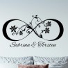 Wandaufkleber Wandtattoo Aufkleber Wand Liebe ist.. Endlosschleife Wunschnamen Ehepartner Verliebte Sprüche Familie Worte Herz