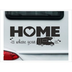 Wohnmobil Aufkleber HOME is.. where you park it Herz  Wohnwagen Camper Camping Auto WOMO