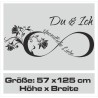 Wandaufkleber Wandtattoo Aufkleber Wand Liebe ist.. Endlosschleife Wunschnamen Ehepartner Verliebte Sprüche Familie Worte Herz