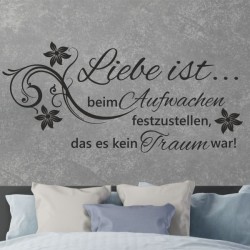 Wandaufkleber Wandtattoo Aufkleber Wand Liebe ist.. Endlosschleife Wunschnamen Ehepartner Verliebte Sprüche Familie Worte Herz