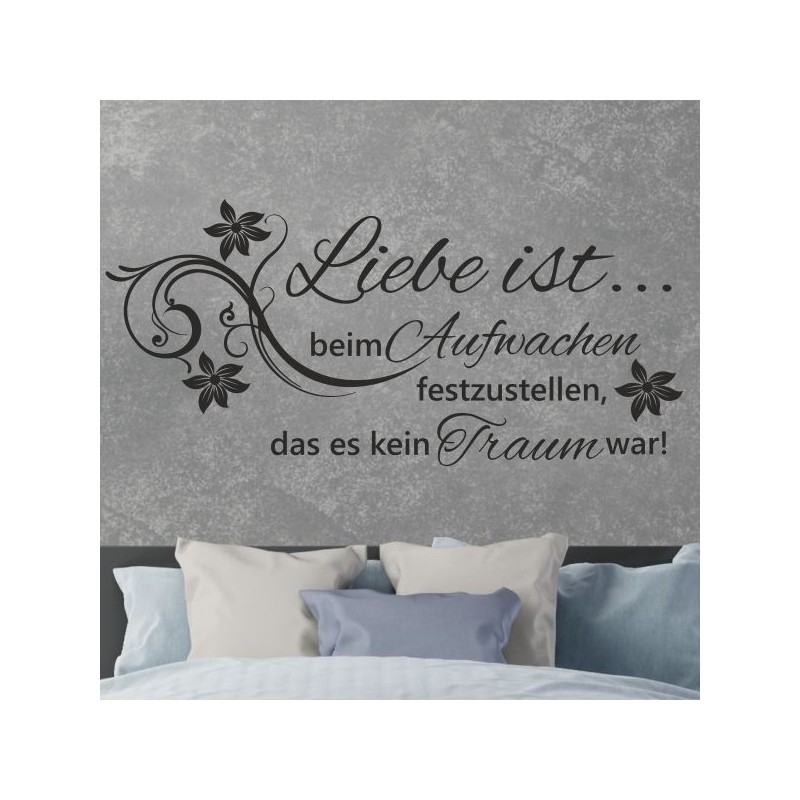 Wandaufkleber Wandtattoo Aufkleber Wand Liebe ist.. Endlosschleife Wunschnamen Ehepartner Verliebte Sprüche Familie Worte Herz