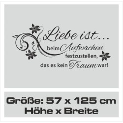 Wandaufkleber Wandtattoo Aufkleber Wand Liebe ist.. Endlosschleife Wunschnamen Ehepartner Verliebte Sprüche Familie Worte Herz