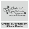 Wandaufkleber Wandtattoo Aufkleber Wand Liebe ist.. Endlosschleife Wunschnamen Ehepartner Verliebte Sprüche Familie Worte Herz