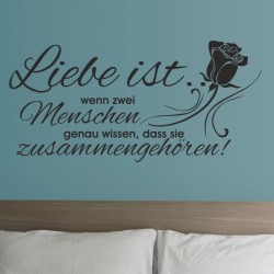 Wandaufkleber Wandtattoo Aufkleber Wand Liebe ist.. Endlosschleife Wunschnamen Ehepartner Verliebte Sprüche Familie Worte Herz