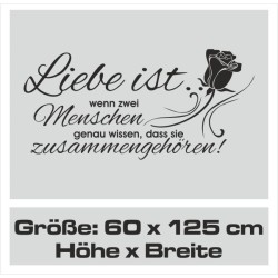 Wandaufkleber Wandtattoo Aufkleber Wand Liebe ist.. Endlosschleife Wunschnamen Ehepartner Verliebte Sprüche Familie Worte Herz