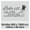 Wandaufkleber Wandtattoo Aufkleber Wand Liebe ist.. Endlosschleife Wunschnamen Ehepartner Verliebte Sprüche Familie Worte Herz