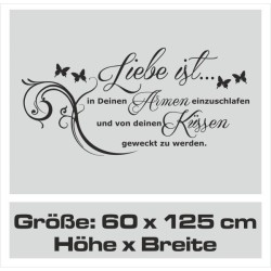 Wandaufkleber Wandtattoo Aufkleber Wand Liebe ist.. Endlosschleife Wunschnamen Ehepartner Verliebte Sprüche Familie Worte Herz