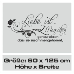 Wandaufkleber Wandtattoo Aufkleber Wand Liebe ist.. Endlosschleife Wunschnamen Ehepartner Verliebte Sprüche Familie Worte Herz