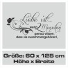 Wandaufkleber Wandtattoo Aufkleber Wand Liebe ist.. Endlosschleife Wunschnamen Ehepartner Verliebte Sprüche Familie Worte Herz