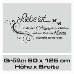 Wandaufkleber Wandtattoo Aufkleber Wand Liebe ist.. Endlosschleife Wunschnamen Ehepartner Verliebte Sprüche Familie Worte Herz