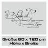 Wandaufkleber Wandtattoo Aufkleber Wand Liebe ist.. Endlosschleife Wunschnamen Ehepartner Verliebte Sprüche Familie Worte Herz