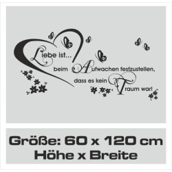 Wandaufkleber Wandtattoo Aufkleber Wand Liebe ist.. Endlosschleife Wunschnamen Ehepartner Verliebte Sprüche Familie Worte Herz
