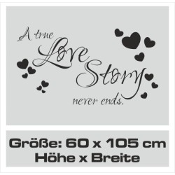 Wandaufkleber Wandtattoo Aufkleber Wand Liebe ist.. Endlosschleife Wunschnamen Ehepartner Verliebte Sprüche Familie Worte Herz