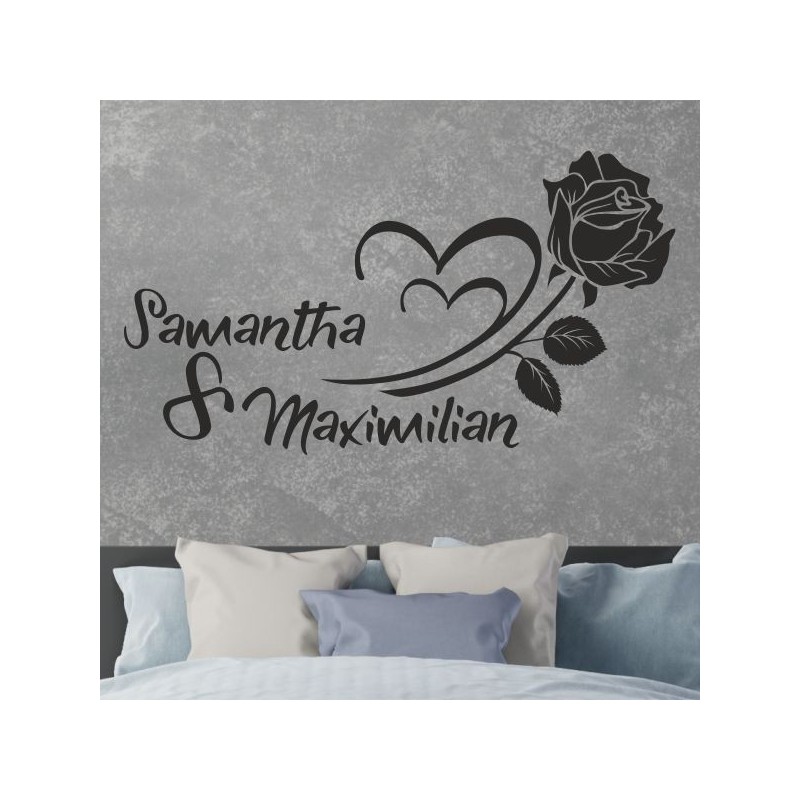 Wandaufkleber Wandtattoo Aufkleber Wand Liebe ist.. Endlosschleife Wunschnamen Ehepartner Verliebte Sprüche Familie Worte Herz