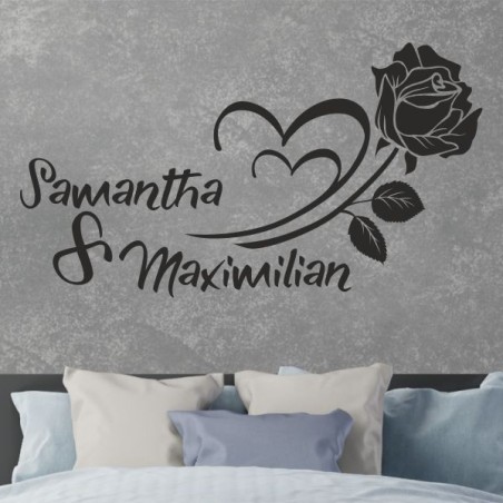 Wandaufkleber Wandtattoo Aufkleber Wand Liebe ist.. Endlosschleife Wunschnamen Ehepartner Verliebte Sprüche Familie Worte Herz