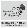 Wandaufkleber Wandtattoo Aufkleber Wand Liebe ist.. Endlosschleife Wunschnamen Ehepartner Verliebte Sprüche Familie Worte Herz